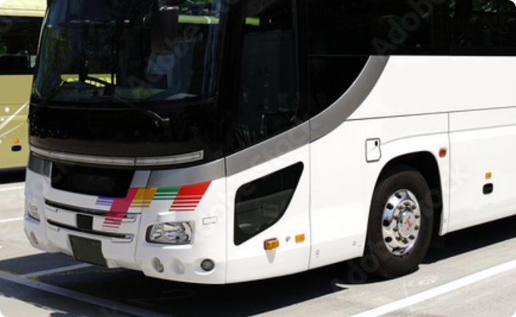 大型観光バス駐車場完備